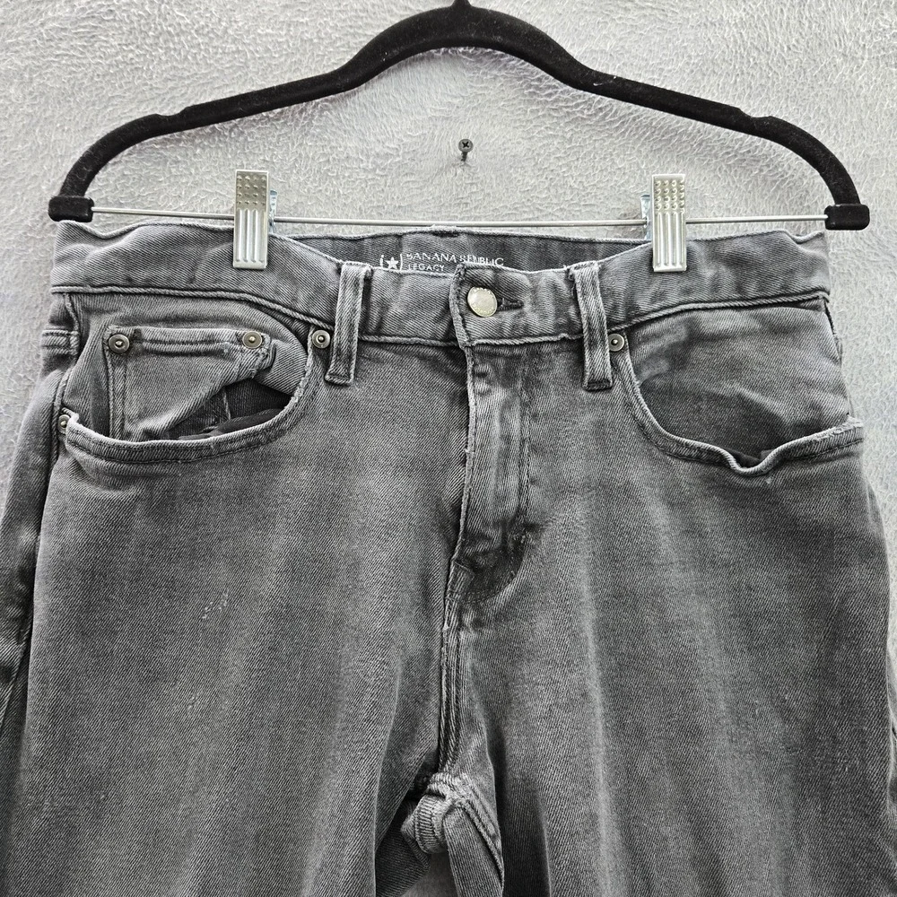 Banana Republic Men Jeans 32X32 Gray Denim Straight Button 32
